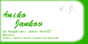 aniko jankov business card